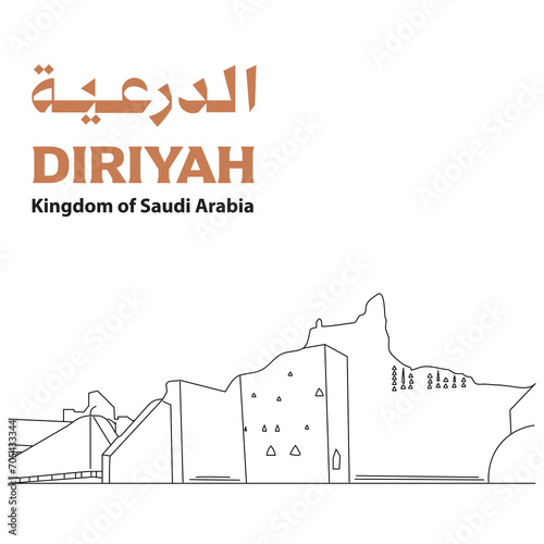 Diriyah, Kingdom of Saudi Arabia. City in a desert.