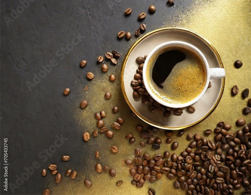 フレーム 背景 コーヒー 飲み物 イラスト素材 AI生成画像