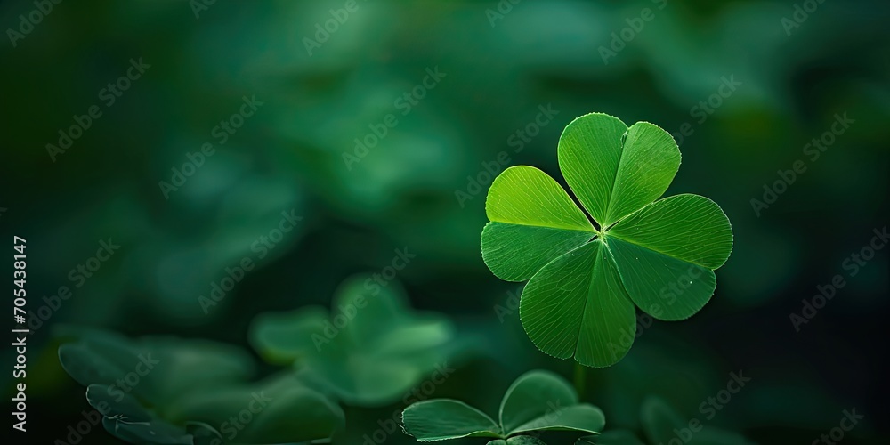 Symbol of luck. Vibrant clover leaves in closeup view celebrating nature beauty and conveying essence of fortune perfect for green backgrounds and seasonal designs Symbol of luck. Vibrant clover leaves in closeup view celebrating nature beauty and conveying essence of fortune perfect for green backgrounds and seasonal designs