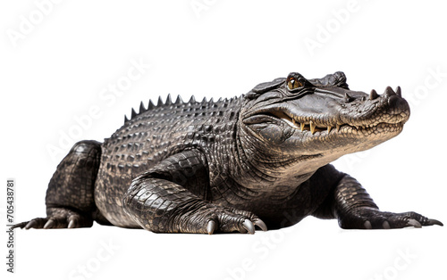 A Moment with the American Alligator Isolated on Transparent Background PNG.