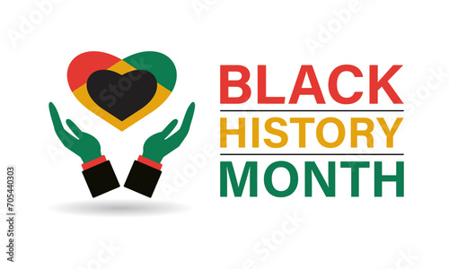 Black History Month celebrated every year in month of february. Vector banner, flyer, poster and social medial template design.