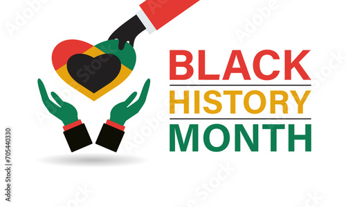 Black History Month celebrated every year in month of february. Vector banner, flyer, poster and social medial template design.