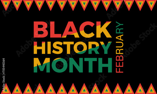 Black History Month celebrated every year in month of february. Vector banner, flyer, poster and social medial template design.