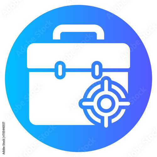 suitcase gradient icon