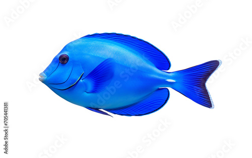 Exploring the Vivid World of the Blue Tang Isolated on Transparent Background PNG.
