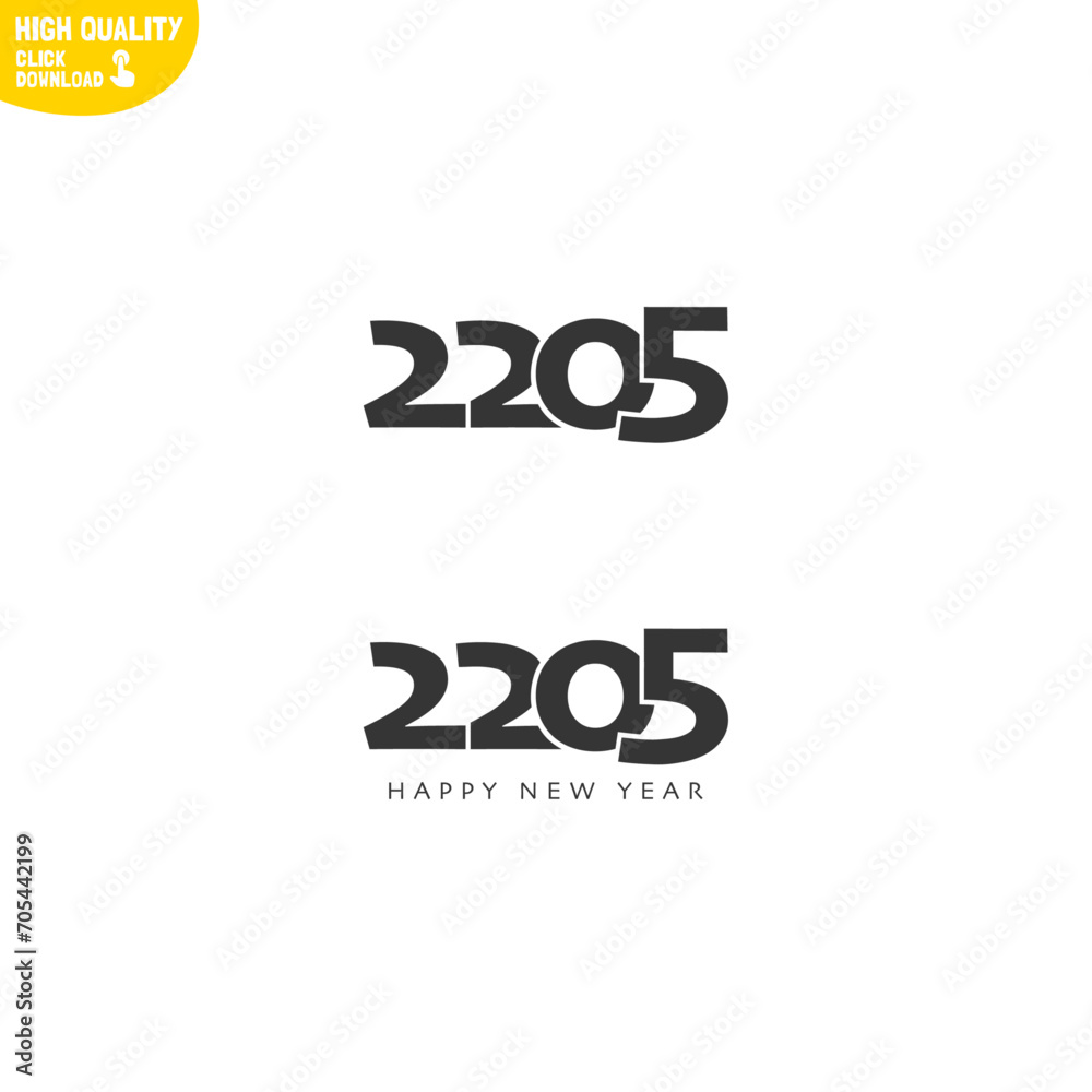 Creative Happy New Year 2205 Logo Design Creative Happy New Year 2205 Logo Design