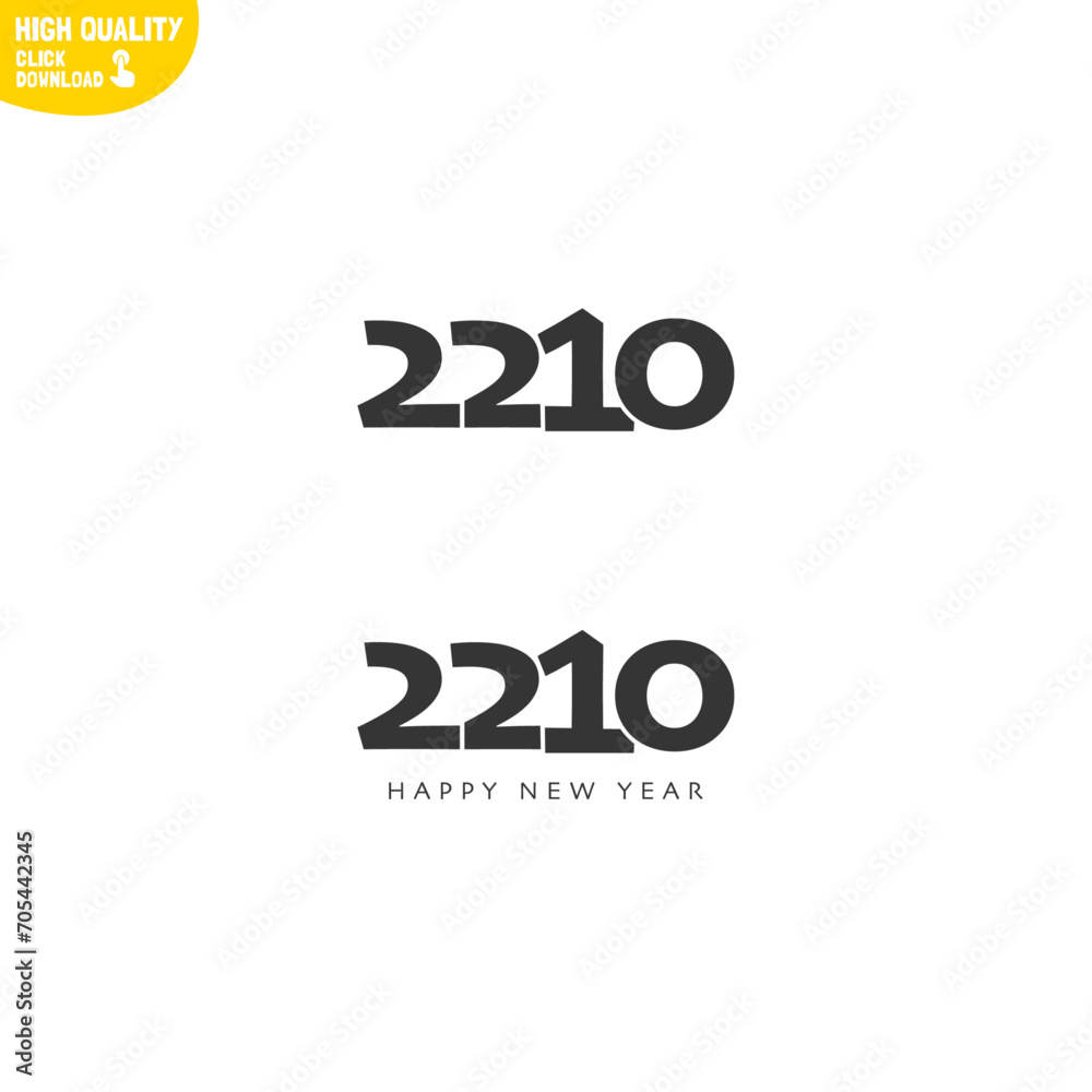 Creative Happy New Year 2210 Logo Design Creative Happy New Year 2210 Logo Design