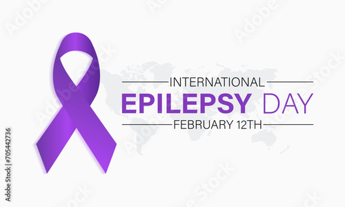 International Epilepsy Day observed every year on february 12. Vector health banner, flyer, poster and social medial template design.