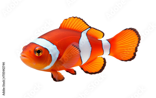 Clownfish Chronicles in a Subaquatic Realm Isolated on Transparent Background PNG.