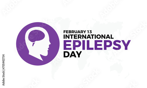 International Epilepsy Day observed every year on february 12. Vector health banner, flyer, poster and social medial template design.