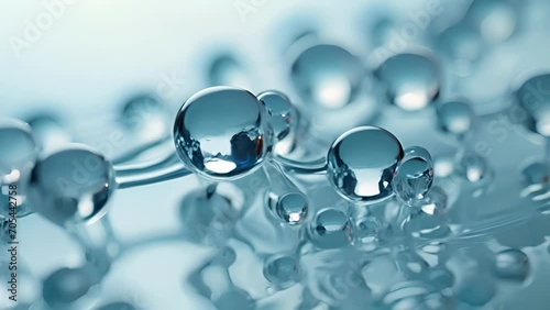 A of a soap molecule, with a closeup focus on the hydrophobic and hydrophilic ends. This natural surfactant is commonly used in natural cleaning products to break up photo