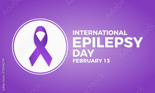 International Epilepsy Day observed every year on february 12. Vector health banner, flyer, poster and social medial template design.