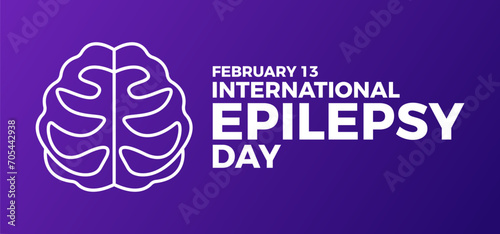 International Epilepsy Day observed every year on february 12. Vector health banner, flyer, poster and social medial template design.