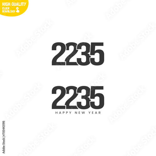 Creative Happy New Year 2235 Logo Design