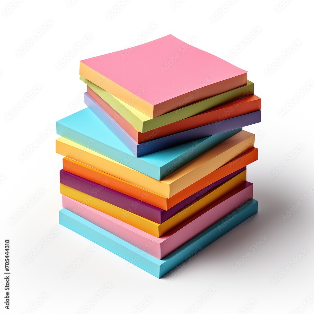 Collection of different colored note paper sheets Collection of different colored note paper sheets