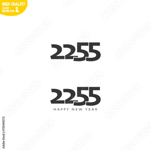 Creative Happy New Year 2255 Logo Design