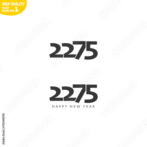 Creative Happy New Year 2275 Logo Design
