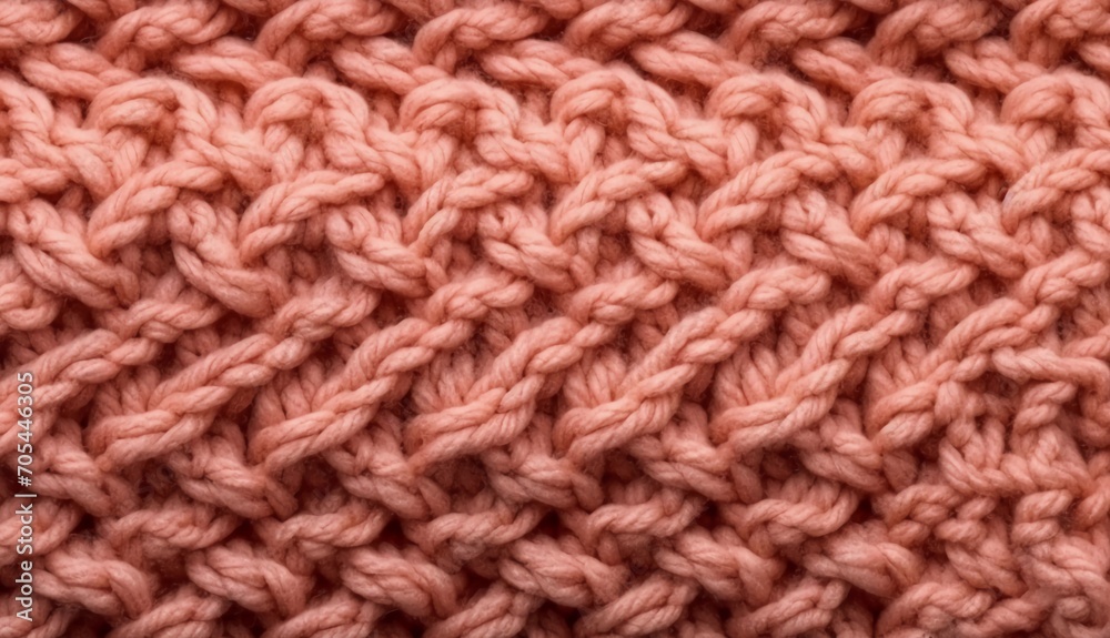 close up of light red color knitted pattern background. Knitwear texture background close up of light red color knitted pattern background. Knitwear texture background