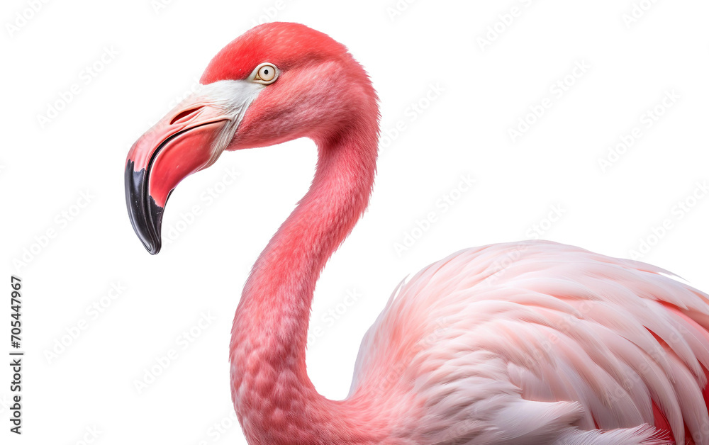 Fototapeta premium Captivating Flamingo in its Element Isolated on Transparent Background PNG.