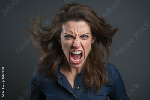 Woman of European appearance who appears to be furious