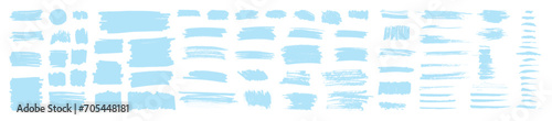 Winter sale vector brush paint stroke set. Light blue ink blot shape scribbles. Delicate baby color splash brushstroke background textures. Cold winter season sale brush stroke elements. Ink splashes