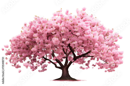 Cherry Blossom Tree Elegance on Transparent Background  PNG  Generative  Ai