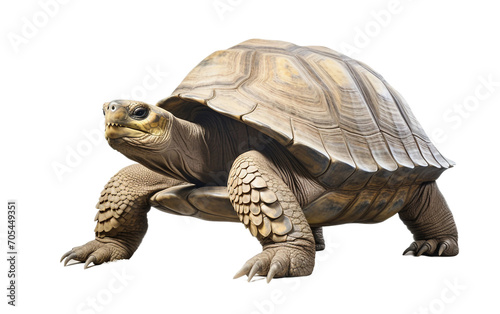 The Grandeur of a Giant Tortoise's Shell: A Captivating Showcase Isolated on Transparent Background PNG.