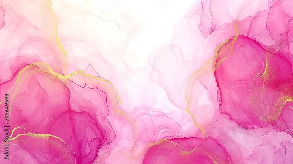Fototapeta premium Luxury alcohol ink pink texture background