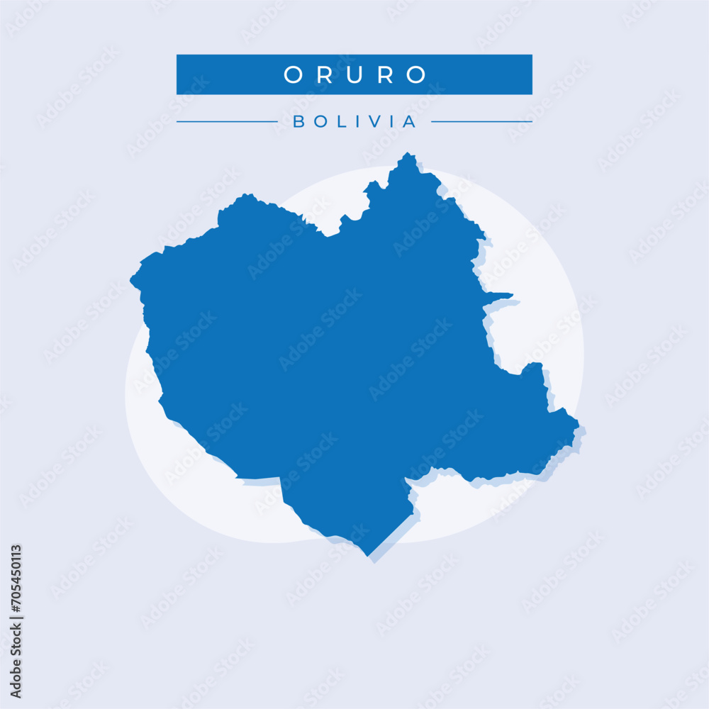 Vector illustration vector of Oruro map Bolivia