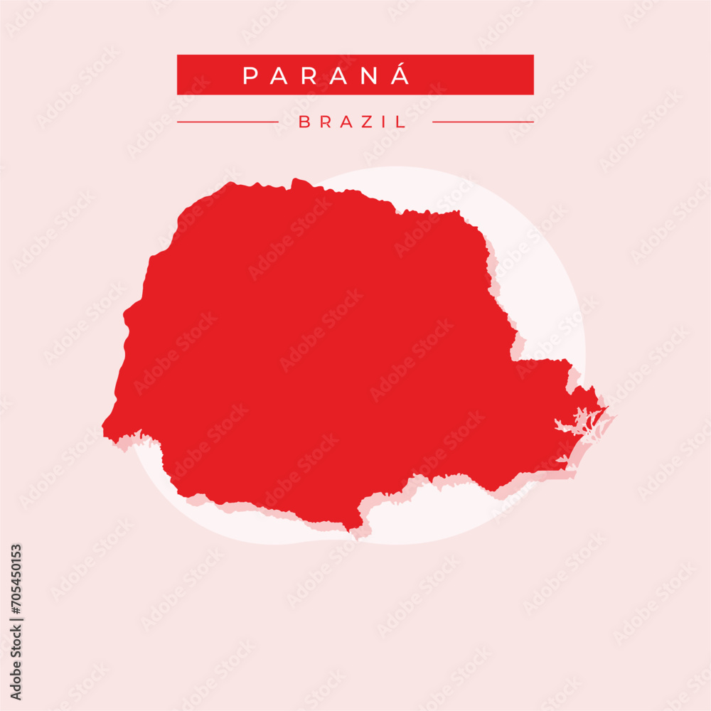 Vector illustration vector of Paraná map Brazil Vector illustration vector of Paraná map Brazil