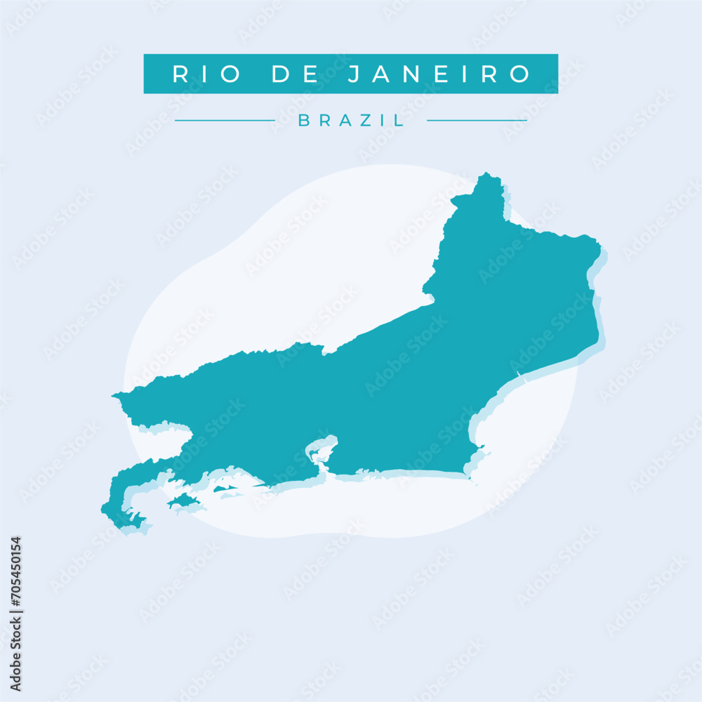 Vector illustration vector of Rio de Janeiro map Brazil