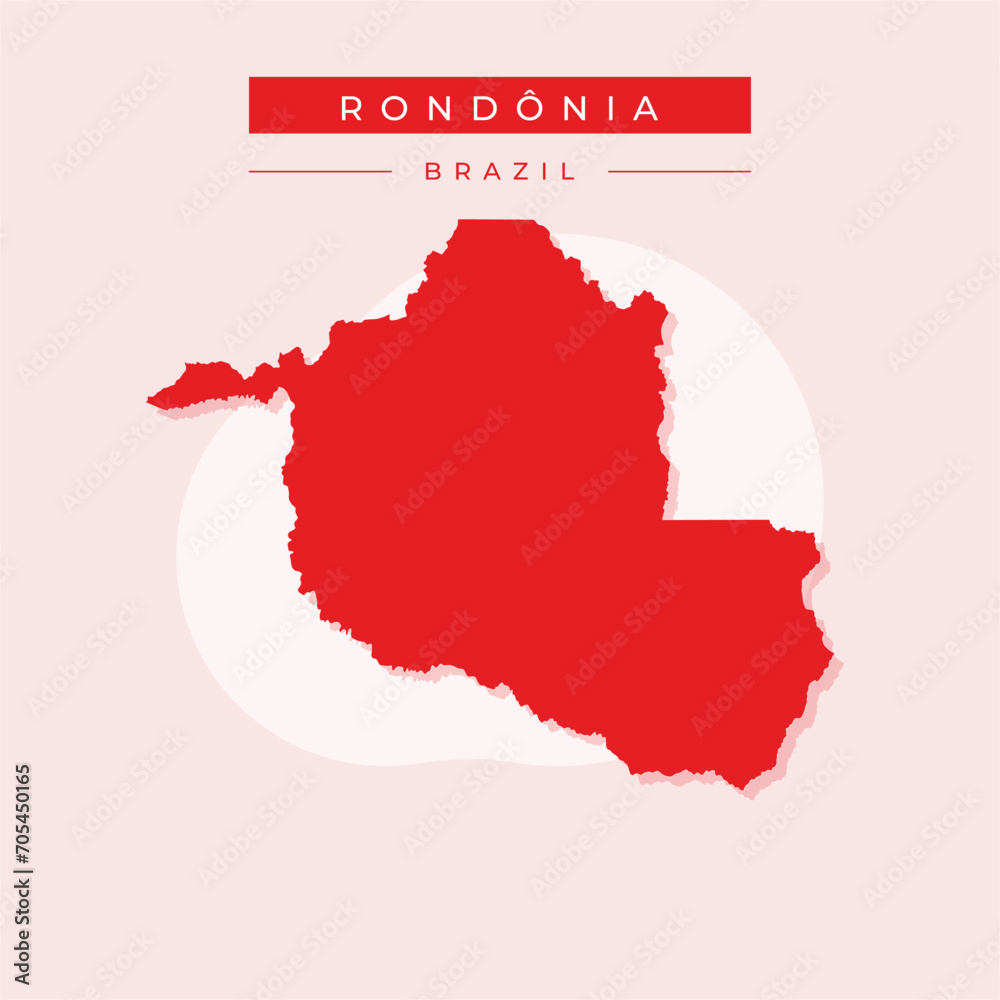 Vector illustration vector of Rondônia map Brazil Vector illustration vector of Rondônia map Brazil