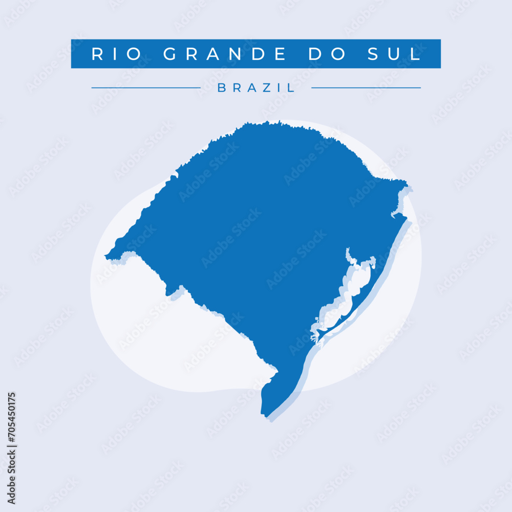 Vector illustration vector of Rio Grande do Sul map Brazil