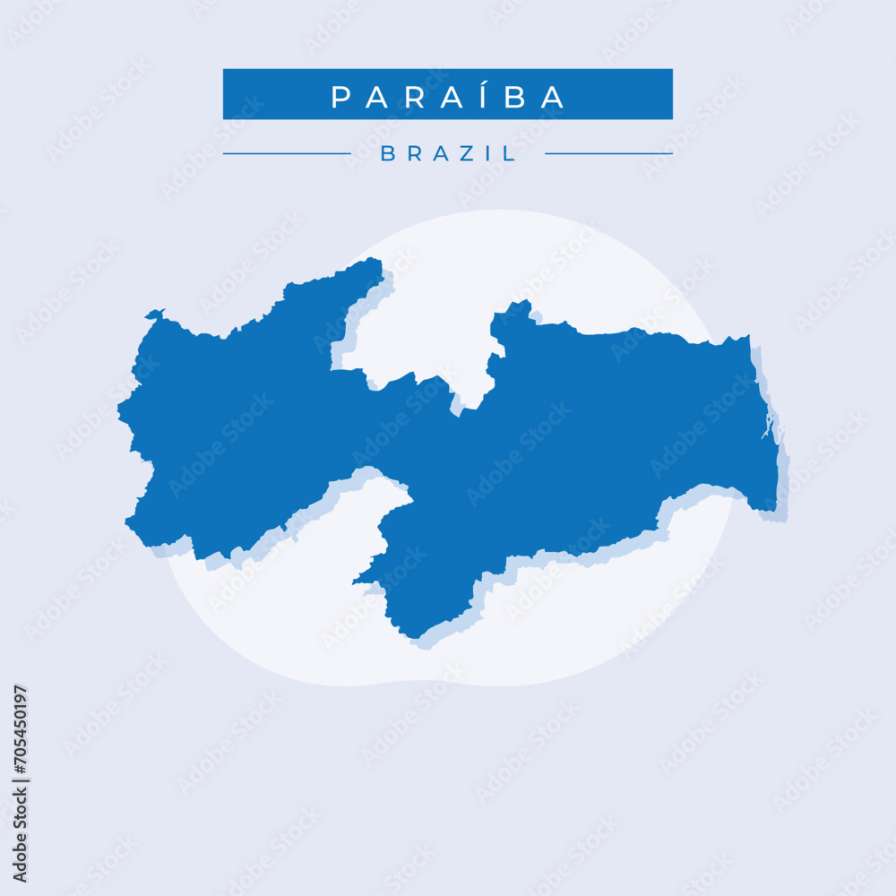 Vector illustration vector of Paraíba map Brazil