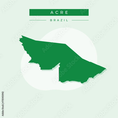 Vector illustration vector of Acre map Brazil