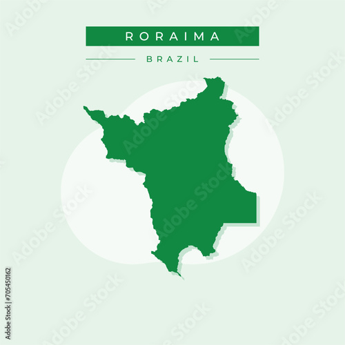 Vector illustration vector of Roraima map Brazil