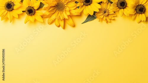 Arnica Flower Frame. Generative AI photo