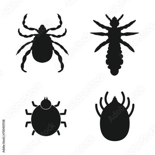 dog flea icon vector