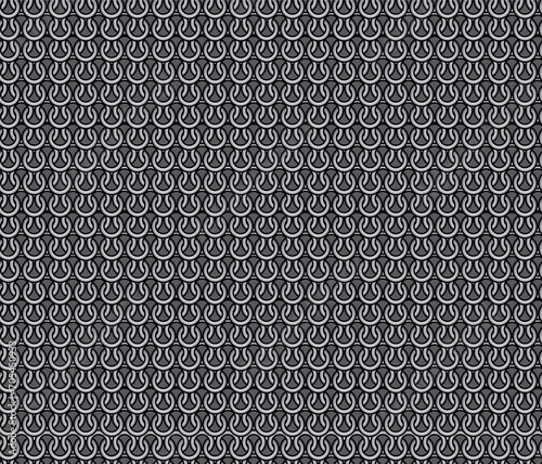 Silver chain armour seamless pattern. Vector illustration.