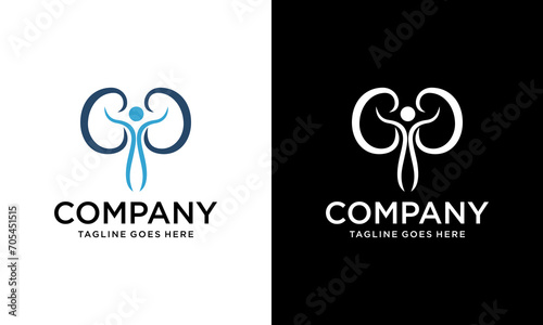 kidney logo creative concept human people solution design health
