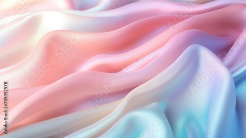 Gradient fabric in pastel colors arranged in layers Glitter on a light background