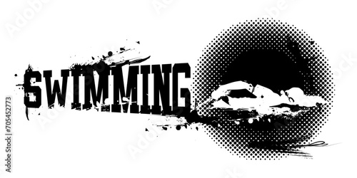 Swimming Meet Banner Vector Illustration