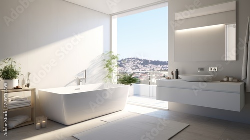 Modern and elegant white bathroom Timeless modern design