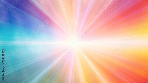 The sun shines brightly dynamic light rays Lens flare effect creates rainbow rings.