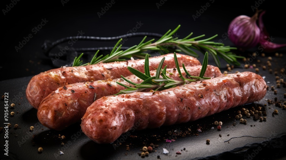 Pork Sausages for BBQ. Generative AI Pork Sausages for BBQ. Generative AI