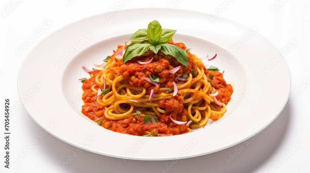 Red Lentil Spaghetti. Generative AI