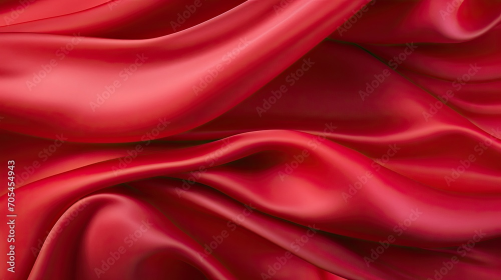 Obraz premium Red silk texture.. Generative AI