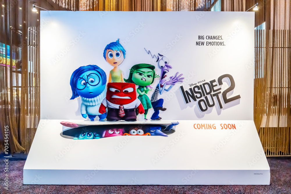 BANGKOK, THAILAND, 01 Jan 2024 A beautiful standee of a movie called