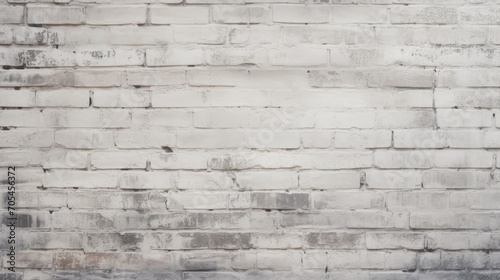 Whitewashed Brick Wall Texture. Generative AI photo