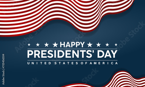 Presidents' Day celebrated every year of 19th February. American federal holidays  Vector banner, flyer, poster and social medial template design.